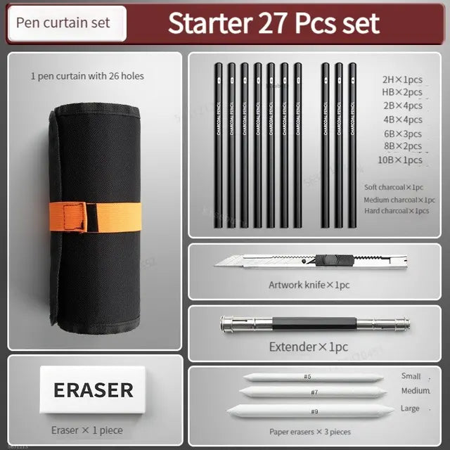 Professional Sketching & Drawing Pencil Kit
