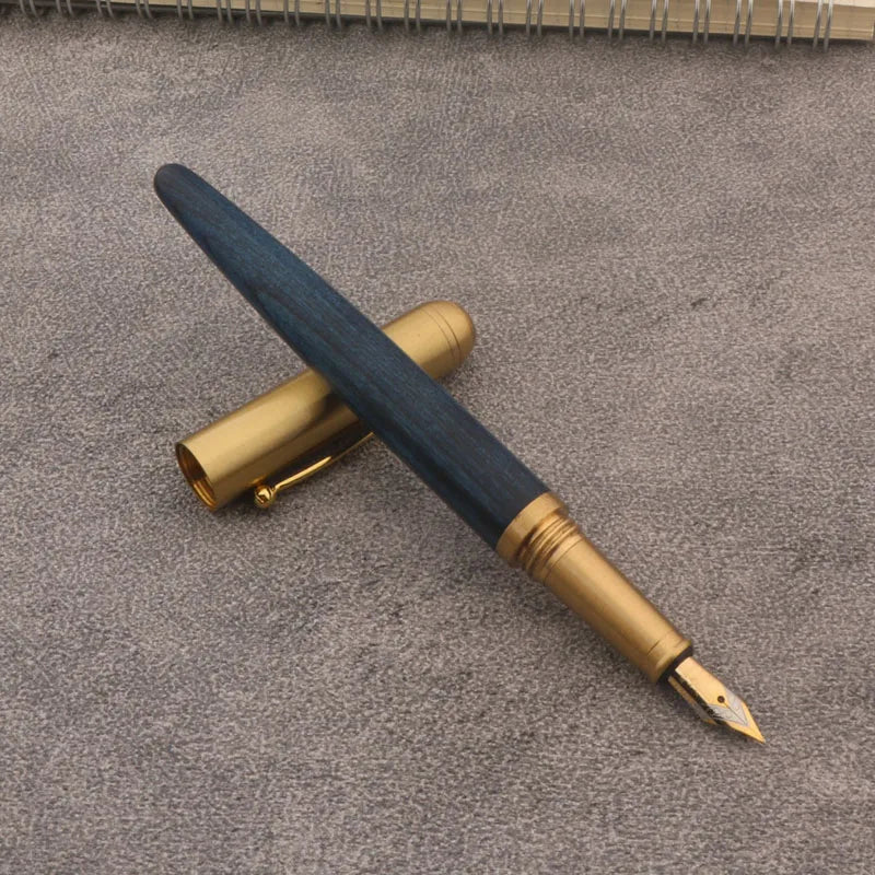 Blue Wood Fountain Pen