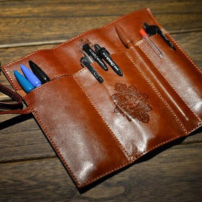 Leather Storage Pen Case (2 Pieces) - Too Shiny For Ya