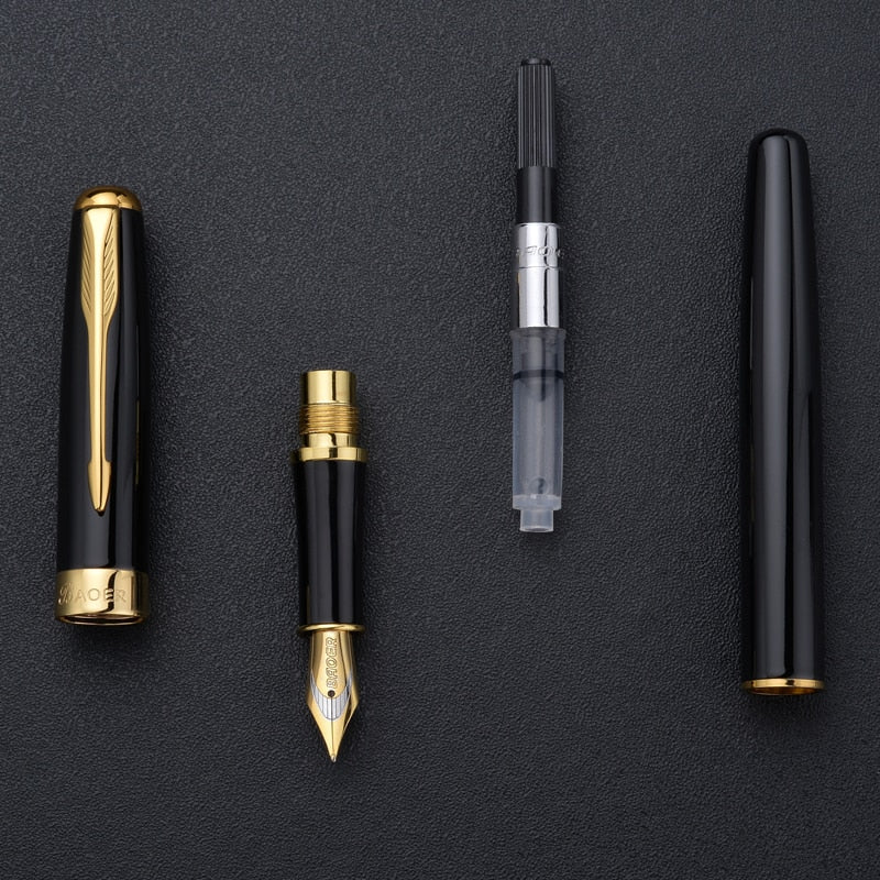 Fashion Metal Fountain Pen, Metal Ink Pens with Ink Refill