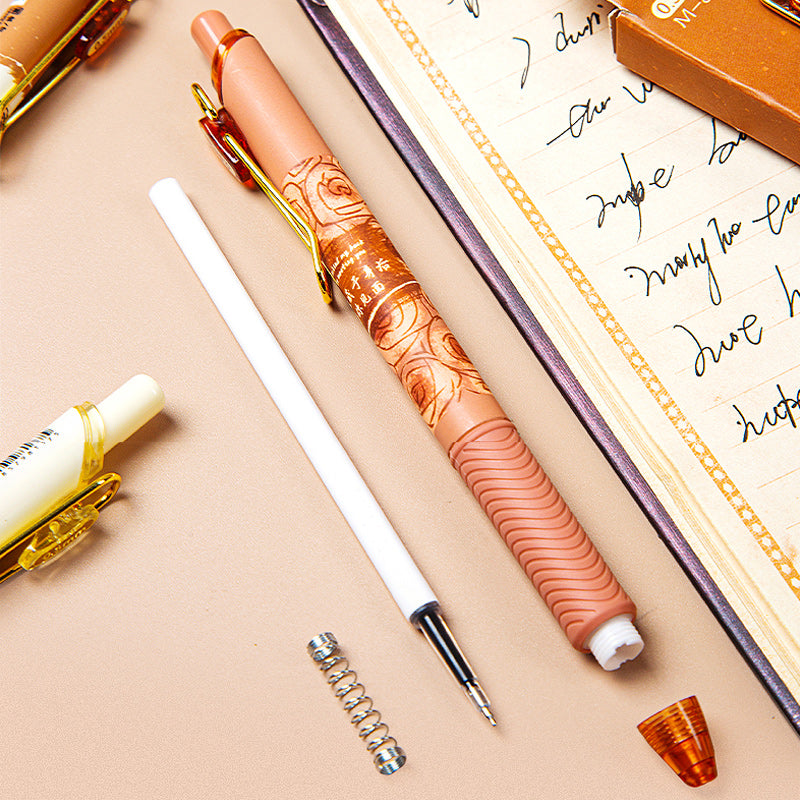 Retractable Rose Gel Pen Set