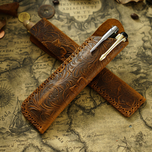 Cowboy Engraved Fountain Pen Satchel