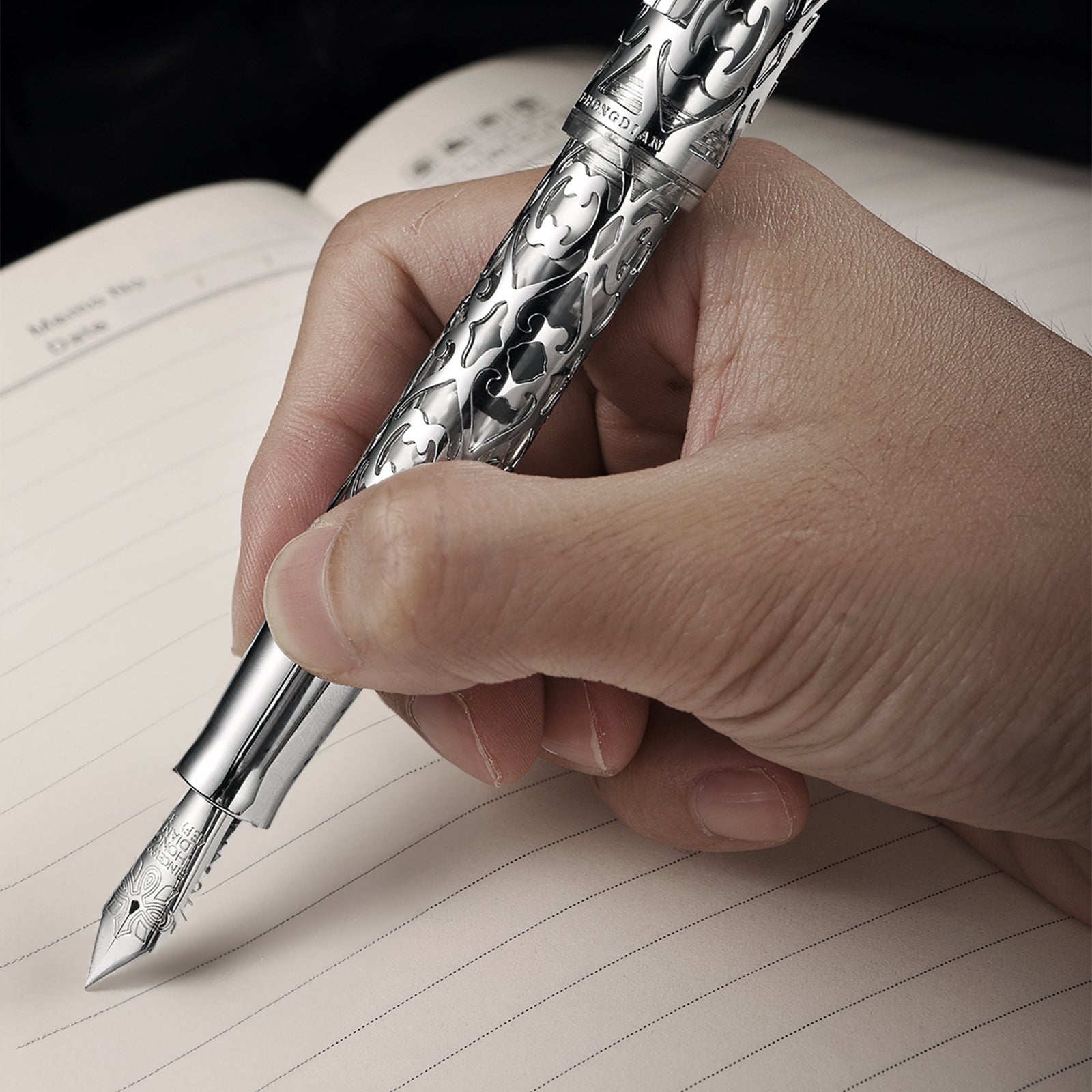 Nebula Chrome Skeleton Fountain Pen – Too Shiny For Ya