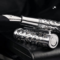 Thumbnail for Nebula Chrome Skeleton Fountain Pen