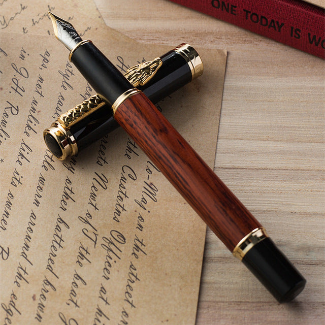 Wooden Dip Pen Ink Calligraphy Wooden Pen Holder Brown Pen Nib