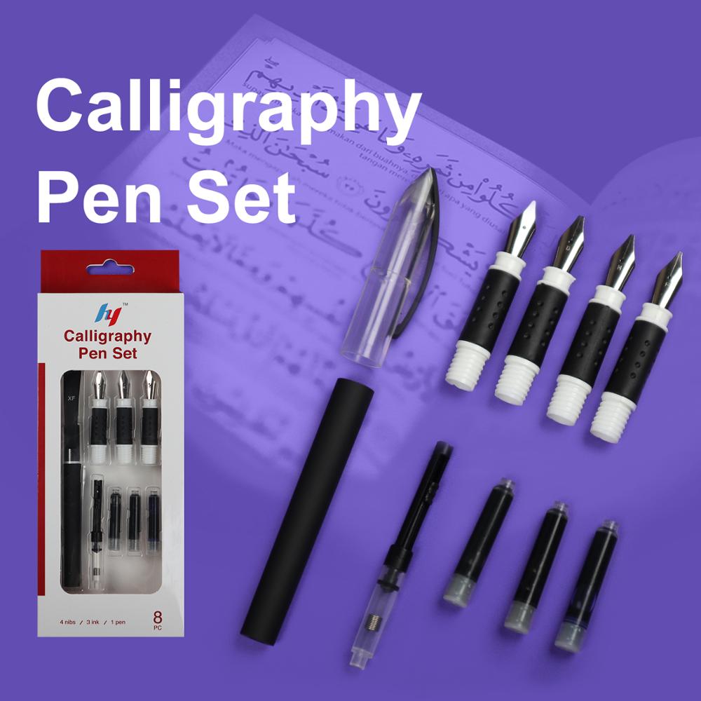 Calligraphy Fountain Pen Set With 4 Nibs - Too Shiny For Ya