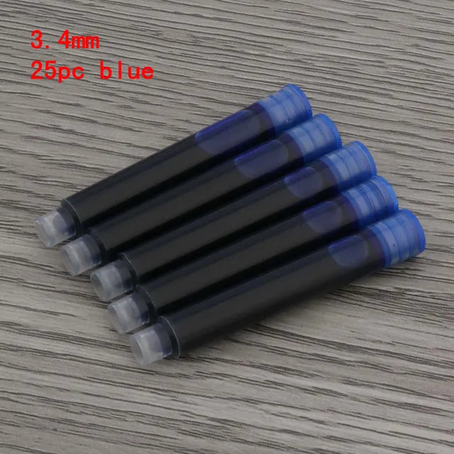 3.4 mm Fountain Pen Ink Cartridges 25pcs