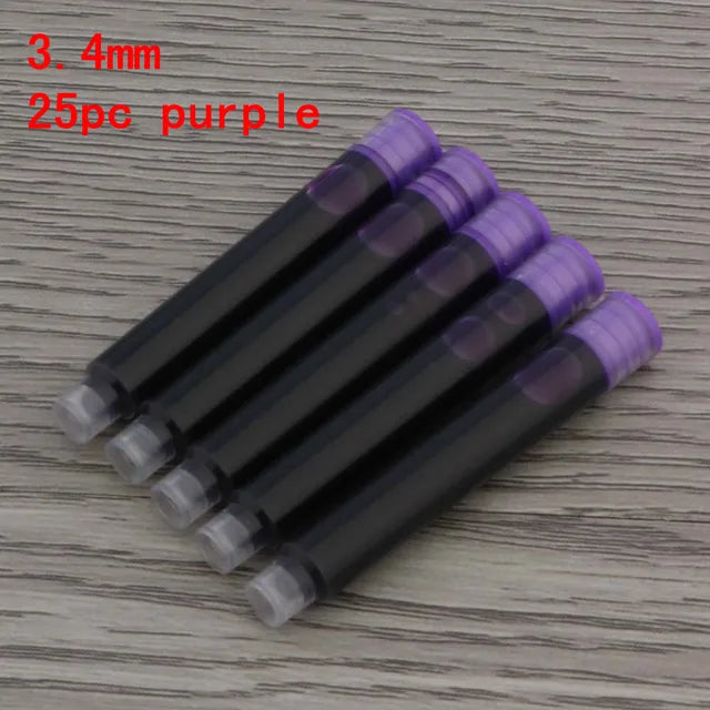 25pcs Universal Fountain Pen Ink Cartridges